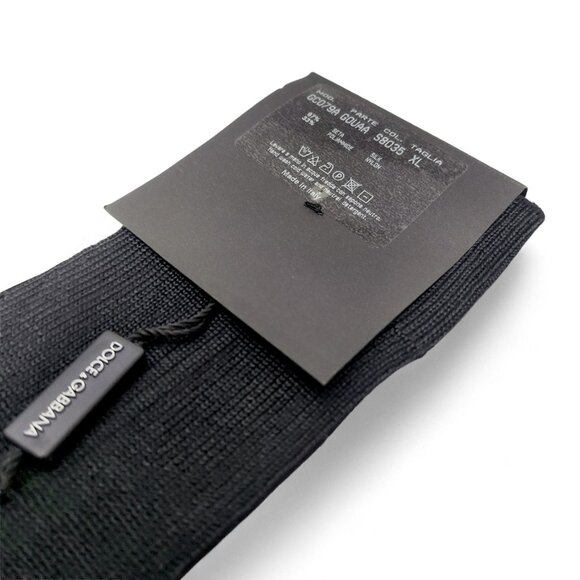 Dolce & Gabbana Men’s Silk Socks Black XL Made in Italy NWT Luxury Designer 0004 - Picture 6 of 11